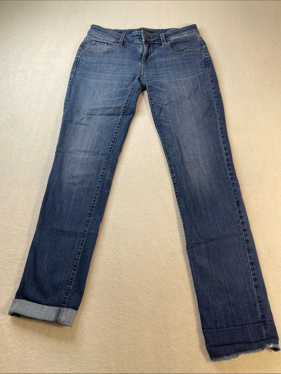 Ann Taylor Denim - Ann Taylor SLIM BOYFRIEND Women's Straight-Leg Jeans in Dark Blue Wash SIZE 0